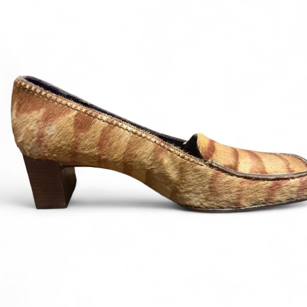 Vintage Fendi Ponyhair Square Toe Block Heels - Picture 3 of 8
